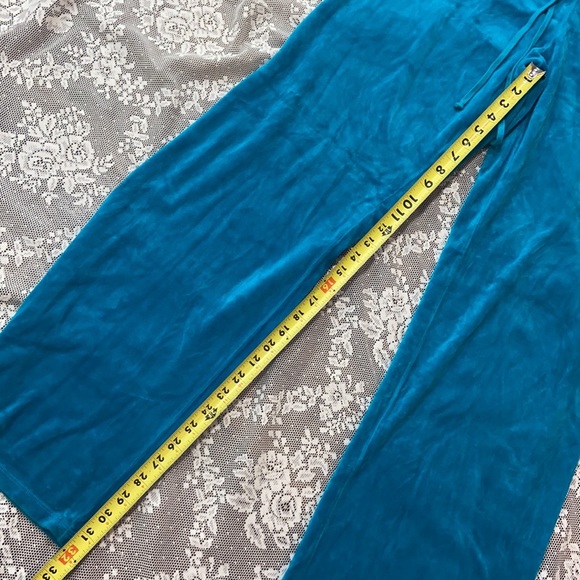 Vintage JUICY COUTURE Y2K TEAL BLUE VELOUR TRACKSUIT MATCHING SET - Picture 10 of 11